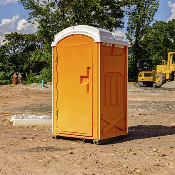 how often are the portable toilets cleaned and serviced during a rental period in Braxton